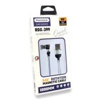 Магнітний зарядний кабель RDX-399 USB micro USB довжина 1 м тканинне обплетення з LED-підсвіткою (5024895) Магнітний зарядний кабель RDX-399 USB micro USB довжина 1 м тканинне обплетення з LED-підсвіткою (5024895)