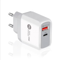 Зарядний пристрій Clefers PD001 з двома USB-портами функцією швидка зарядка та USB Type-С потужність пристрою 20W (5024898) Зарядний пристрій Clefers PD001 з двома USB-портами функцією швидка зарядка та USB Type-С потужність пристрою 20W (5024898)